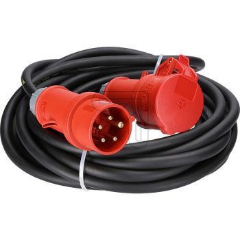 10m Cecon Verlängerungskabel, CEE 5x16A, Stecker und Kupplung, H07-RN-F 5x1,5mm²