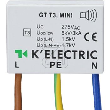 Überspannungs-Ableiter GT, Typ 3, MINI, ELECTRIC 110605, Feinschutz nach Klasse III/Typ 3, Überspannungsschutz, Feinschutz