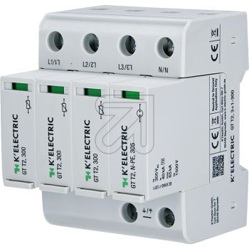Überspannungs-Ableiter , ELECTRIC 110795, Mittelschutz nach Klasse II/Typ2, Überspannungsschutz, TNS- und TT-Netze, Verteilungeinbau