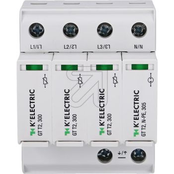 Überspannungs-Ableiter , ELECTRIC 110795, Mittelschutz nach Klasse II/Typ2, Überspannungsschutz, TNS- und TT-Netze, Verteilungeinbau