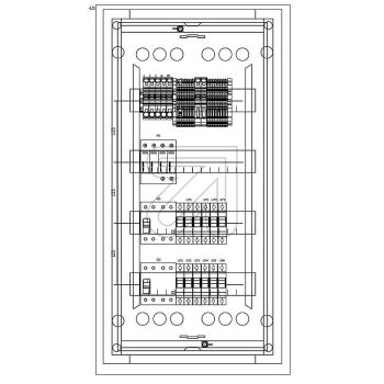 Anschlussfertiger Stromverteiler, UP, 132385, VDE DIN 18015, Elektro, Wohnungsverteiler, Hausverteiler, Elektroinstallation