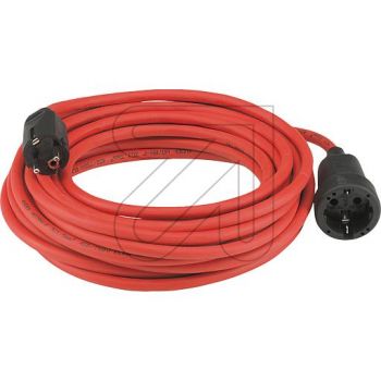 Schuko - Verlängerungskabel, 042790, H07-RN-F 3x1,5mm², rot, 25m,  Netzkabel, Netzanschluss, Gummikabel, Anschlussleitung