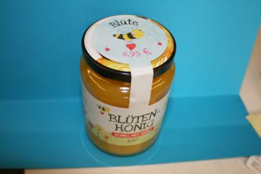 Preview: Blütenhonig aus eigener Imkerei, 450g, 15,44€/kg, im Glas mit Metalldeckel, honey, miel, miele, bal, Blütenhonig, Honig, forest honey, le miel