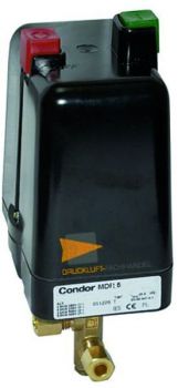Druckwächter, Condor MDR 5/11,-11 bar, Motorschutzrelais 4-7A, Entlastungsventil, Druchschalter, Pumpe, Kompressor, Druck
