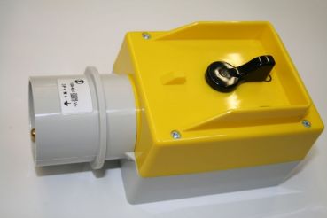 Motorschalter (Not)Ein-Aus mit Gerätestecker im Isogehäuse a.P., Elektra Tailfingen, CGS1 011 516P/6h-CT8/2-SE-GRX, 188 623