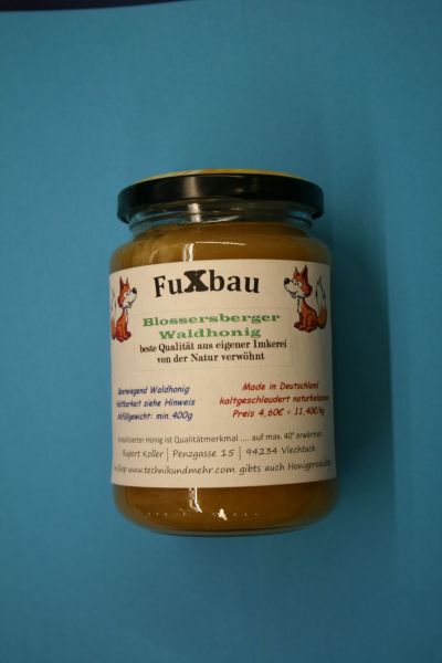 Waldhonig aus eigener Imkerei, 450g, im Glas mit Metalldeckel, honey, miel, miele, bal, Blütenhonig, Honig, forest honey, le miel