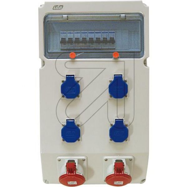 Steckdosenverteiler 049350, 4 x 230V, 2 x 400V16A, 504x297x177mm, Stromverteiler, Wandverteiler, Verteilung