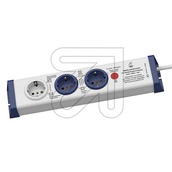 Power-Manager, Fabrikat: Bär, 065 970, mit 3 Steckdosen, 1 Steckdose Dauerbetrieb, 2 Steckdosen mit Abschaltautomatik Power-Manager, Fabrikat: Bär, 065 970, mit 3 Steckdosen, 1 Steckdose Dauerbetrieb, 2 Steckdosen mit Abschaltautomatik