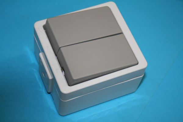 Serienschalter, Presto Vedder 93655, auf Putz, IP44, Schalter, Steckdose, Stecker, Jalousie