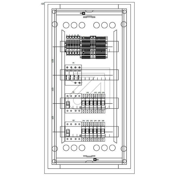 Anschlussfertiger Stromverteiler, AP, 132350, VDE DIN 18015, Elektro, Wohnungsverteiler, Hausverteiler, Elektroinstallation