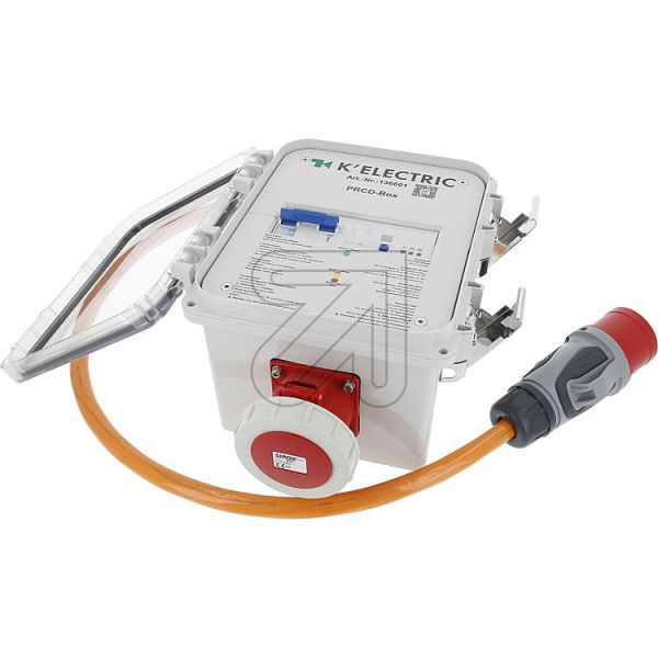 Personenschutzschalter, M-DPRCD, 400V, 32A, 30 mA, 136601, K ELEKTRIC, VDE/DGUV/GS, FI-Schalter, Schutzschalter, für gewerblichen Einsatz, für Drehstrom 400V