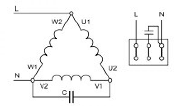 Motor - Betriebskondensator, Typ: 050 450 MPK, µF: 5,0, Flachstecker, Wechselstrommotor, Elektromotor, Kondensator, Anlaufkondensator, Steinmetzschaltung, Umwälzpumpe