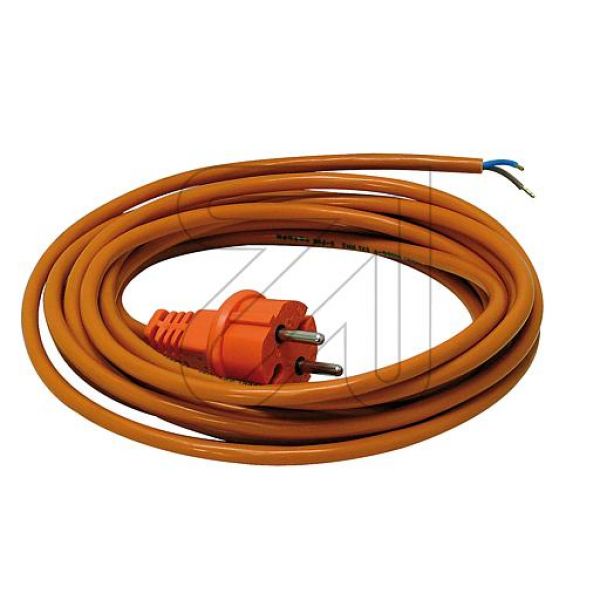 Schuko - Geräte - Anschlussleitungen, orange, PUR 1001, H05BQ-F, 2x1mm², 3,0m