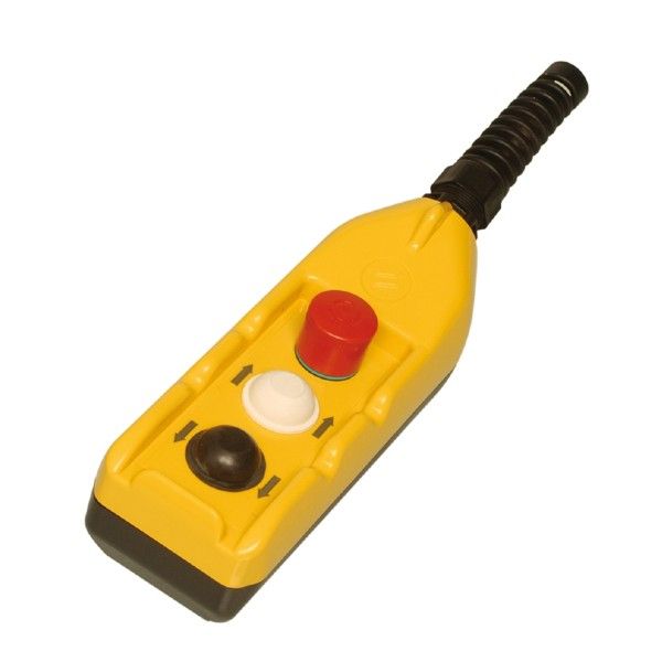 Hängetaster Command Direkt01, AUF-AB + Not-Aus, IP65, bis 3KW 400V, schaltet den Motor direkt, Kranschalter, Seilzug, Aufzug, Kran, Pumpe, Förderband, Wendeschalter