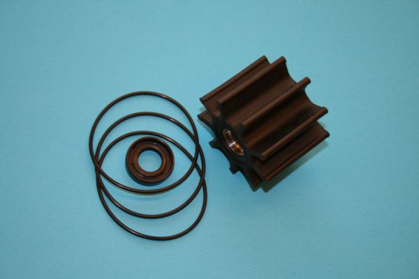 Ersatz Impeller - SET Perbunan, ZUWA Pumpe B, 60L, 112111100KIT, für "Pumpe mit Motor" , für UNISTAR/COMBISTAR/NIROSTAR 2001-B, Dichtring, Impellerpumpe, Pumpe, Impellerpumpe, Hauswasserpumpe, Druckpumpe, Gartenpumpe, Abwasserpumpe, Brunnenpumpe, Entw