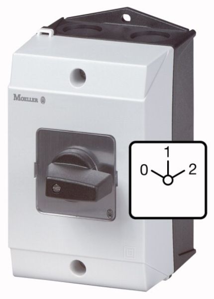 Dahlanderschalter, 2 Drehzahlen, EATON 207235, 30KW, 63A, 0-1-2, Motorschalter, Moeller, Elektromotor, Drehstommotor