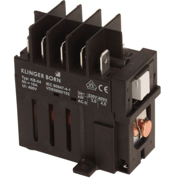 Leistungsschütz, Klinger & Born, KB-04, 860 11 031, 400V AC, 3S 1Ö, , Schütz, Geräteschütz Leistungsschütz, Klinger & Born, KB-04, 860 11 031, 400V AC, 3S 1Ö, , Schütz, Geräteschütz
