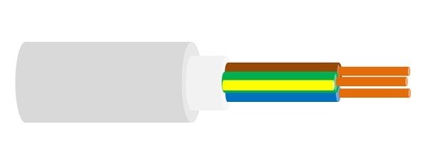 Mantelleitung Eca NYM-J 3x1,5, RG100m, 104101, grau, Kabel, Netzleitung, Netzkabel, Kabel, Elektroinstallation