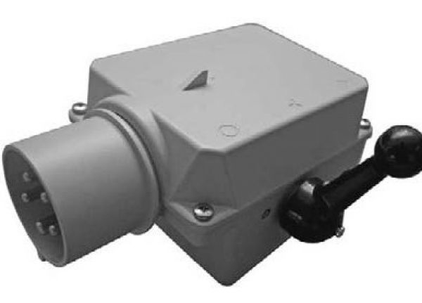 Motor-Stern-Dreieck-Schalter mit Gerätestecker im Gussgehäuse, Elektra Tailfingen, CGTNY 516/6h, 46 656, Sterndreieckschalter